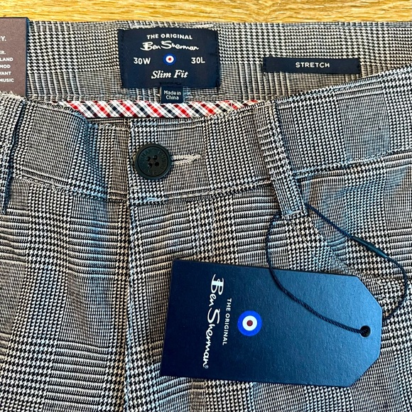 Ben Sherman grey plaid pants size 30x30 - Picture 4 of 8